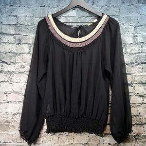 5/$30 🎀 Gemstone | Gothic Cottagecore Sheer Boho Blouse